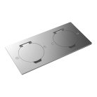 Лючок Surface 4 мод. (2 мод. 45х45 мм.), круглая крышка, полированное серебро Donel DFB22ZMRMS DFB