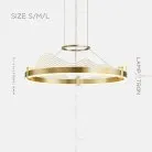 Кольцевые люстры и светильники DIGNITY Размер L. Цвет Латунь Lampatron 5687-14813