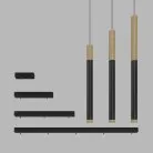 Подвесной (накладной) светодиодный светильник Ledron SAGITONY E T40 Wooden 300 Black