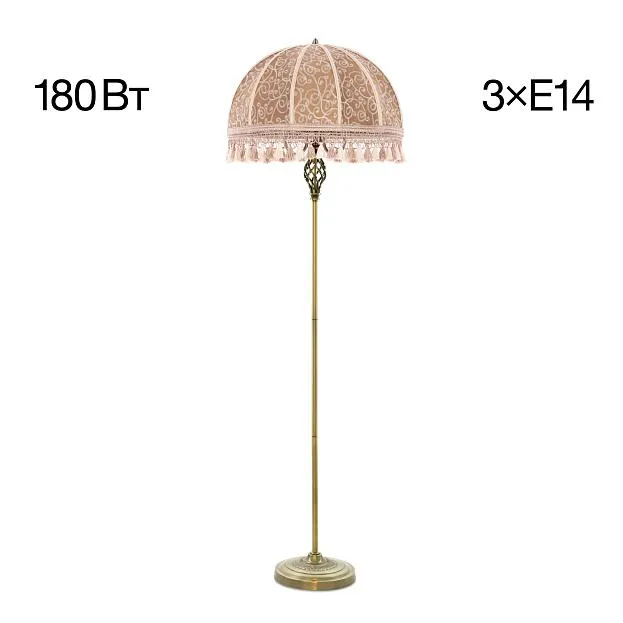 Торшер бронза с абажуром Вышивка Citilux CL407935 Базель