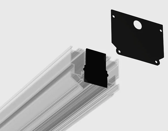 Заглушка цвет черный 220V Ambrella light GL1066 BK track system