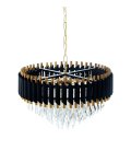 Хрустальная подвесная люстра Lumina Deco LDP 6003-500 BK+F.GD Funneli