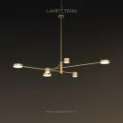 Люстра SUNSHINE 6 плафонов. Латунь. Размер S. Lampatron 1666-829