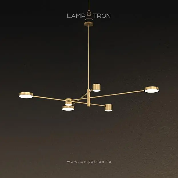 Люстра SUNSHINE 6 плафонов. Латунь. Размер S. Lampatron 1666-829 Люстра SUNSHINE 6 плафонов. Латунь. Размер S. Lampatron 1666-829