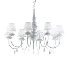 Подвесная люстра Ideal Lux 035574 BLANCHE SP8 BIANCO