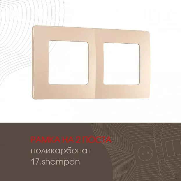 Рамка из поликарбоната на 2 поста Arte Milano 517.17-2.shampan am Рамка из поликарбоната на 2 поста Arte Milano 517.17-2.shampan am
