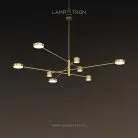 Люстра SUNSHINE 8 плафонов. Латунь. Размер L. Lampatron 1666-22316