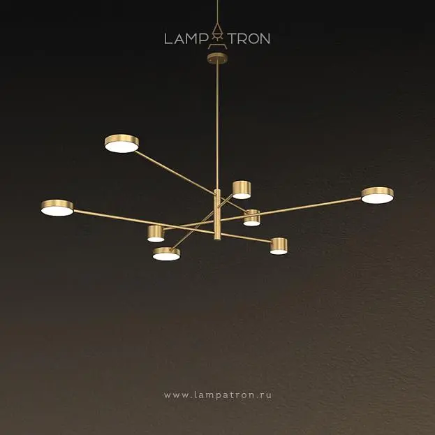 Люстра SUNSHINE 8 плафонов. Латунь. Размер L. Lampatron 1666-22316 Люстра SUNSHINE 8 плафонов. Латунь. Размер L. Lampatron 1666-22316
