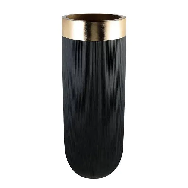 Ваза декоративная d460, H-1200, стекловолокно, черный, золото Eglo 428194 SKHIRA