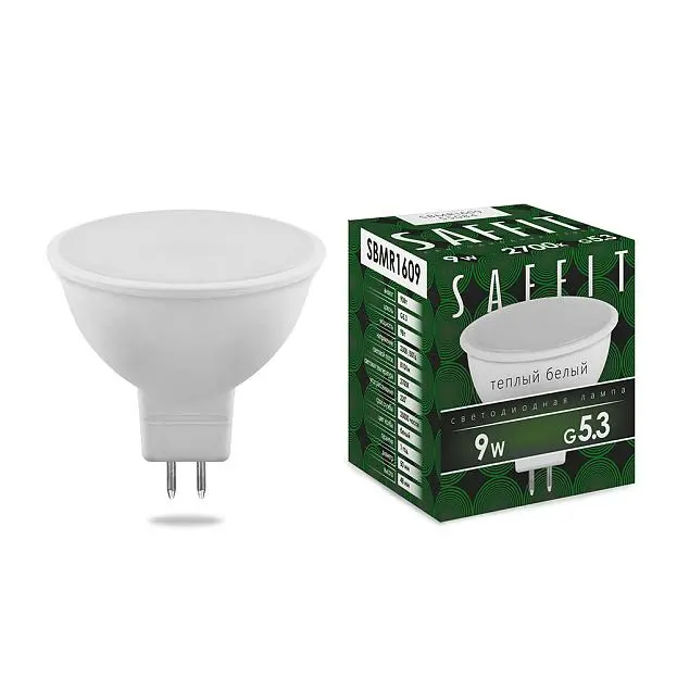 Лампа светодиодная Saffit 55084 SBMR1609 MR16 GU5.3 9W 2700K Лампа светодиодная Saffit 55084 SBMR1609 MR16 GU5.3 9W 2700K