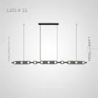 Реечный, рядный светильник PRESTON 22 лампы Lampatron 7377-20337