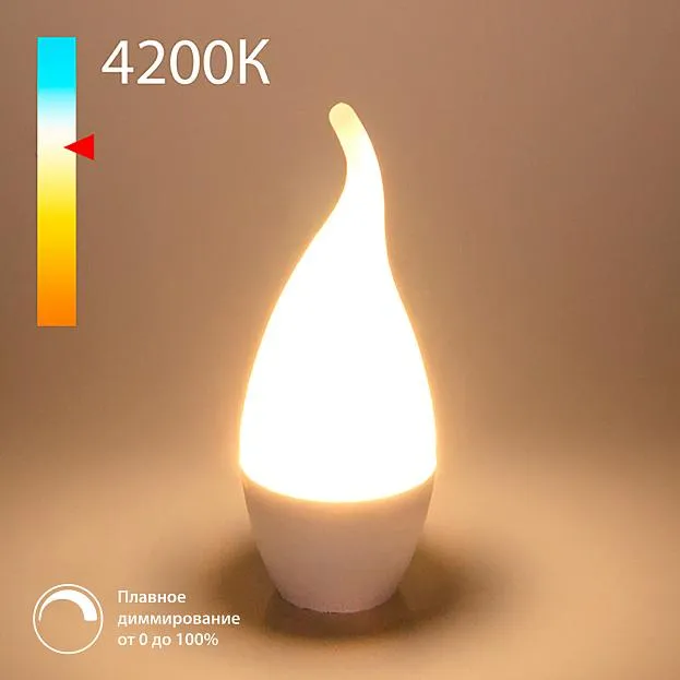 Светодиодная диммируемая лампа Dimmable 7W 4200K E14 (CW35) Elektrostandard BLE1450 a063764 Светодиодная диммируемая лампа Dimmable 7W 4200K E14 (CW35) Elektrostandard BLE1450 a063764