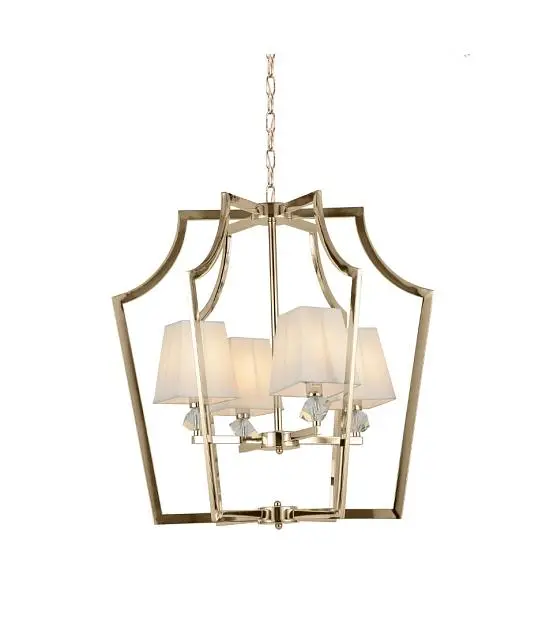Подвесная люстра Lumina Deco LDP 1249-4 GD+WT Montero Подвесная люстра Lumina Deco LDP 1249-4 GD+WT Montero