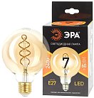 Лампочка светодиодная филаментная ЭРА F-LED G95-7W-824-E27 spiral gold