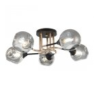 Люстра потолочная с плафонами Arte Milano 328419/5 FG+BK Amalfi