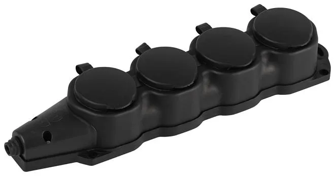 Розеточные блоки, удлинители ЭРА KX-4e-B-IP44