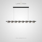 Реечный, рядный светильник JANICE LONG 8 плафонов. Нейтральный свет Lampatron 8564-23824