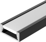 Профиль MIC-M-2000 ANOD BLACK (, Алюминий) 2м Arlight 044540