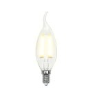 Лампочка светодиодная Uniel LED-CW35-6W/WW/E14/FR PLS02WH картон