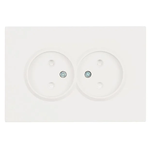 Розетка 2-местная с з/ш, б/з, СЗК, 250В, 16А, RST16-5116-01ZK, белый фарфор, soft touch Stekker 50237 Эмили