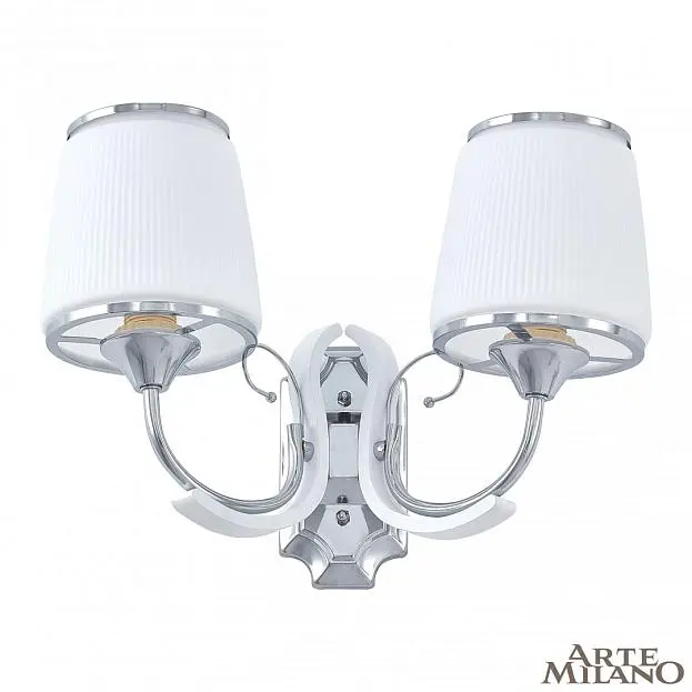 Бра с плафонами 309247/2W Wh/Ni Arte Milano Florentia Бра с плафонами 309247/2W Wh/Ni Arte Milano Florentia