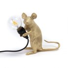 Настольная лампа Seletti 15231 Mouse Lamp Sitting GOLD USB