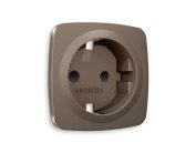 Лицевая панель OMEGA (Темная бронза матовый) для электрической розетки с заземлением Ambrella Volt OP6370 QUANT