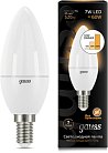 Лампа Gauss 103101107-S диммируемая E14 7W 2700K свеча матовая Умные лампы