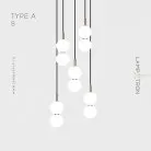 Готовая комбинация светильников ROCCO COMBO Тип A. 5 подвесов Lampatron 7518-20935