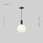 Подвесной светильник IRIS WHITE Тип A. Цвет Черный Lampatron f-iris-white-a-black 7262-19982