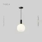 Подвесной светильник IRIS WHITE Тип A. Цвет Черный Lampatron f-iris-white-a-black 7262-19982