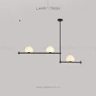 Реечный, рядный светильник VORTEX Цвет Черный Lampatron vortex-black 4278-10758