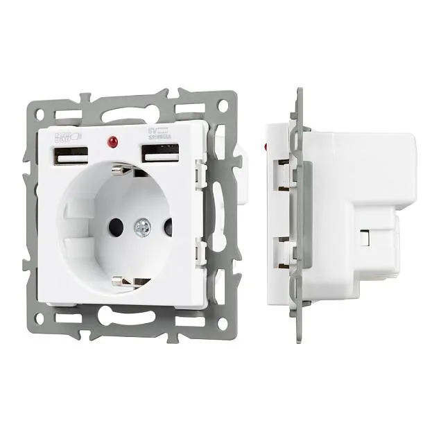 Механизм розетки с USB зарядкой Arlight 043733 Механизм розетки с USB зарядкой Arlight 043733
