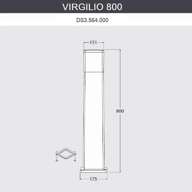 Наземный светильник IP55 Fumagalli DS3.564.000.WYF1R Virgilio