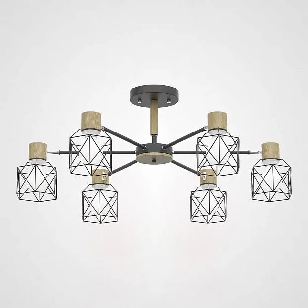 Потолочная люстра CORF B3 Gray 6 lamps ImperiumLoft 189492-26 CORF-B01