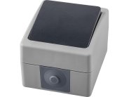 Выключатель 1-клавишный STEKKER 32752, PSW10-111-54, 250В, 10А, IP54, серый/графит