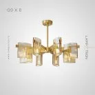 Люстра JANICE CH 8 ламп. Цвет Латунь Lampatron 7401-20449