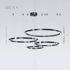 Кольцевые люстры и светильники CRUISE BLACK Четыре кольца. 40 + 60 + 80 + 100 см Lampatron 5985-15896