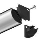 Комплект заглушек для углового профиля LeDron 1515-Z Black