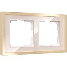 Рамка на 2 поста Werkel W0022851 Baguette (айвори/латунь) a060235