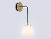 Настенный светильник Ambrella light LH51005 SGD/BK/FR золотой песок/черный/белый матовый G9 max 28W 130*200*400