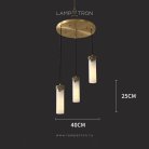 Подвесной светильник BARGO 3 плафона на диске Lampatron 8930-25270