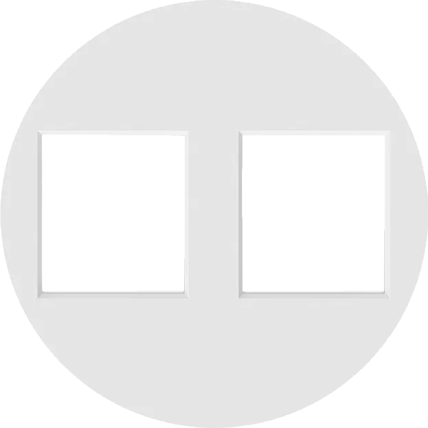 Накладка 2-я для розеток RJ45,TV,SAT, матовый белый, Donel DO86933 D16