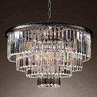 Подвесная люстра RH 1920s Odeon Clear Glass Fringe Chandelier -60 ImperiumLoft 75713-22 40.308