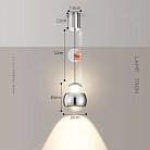 Подвесной светильник SYRUS EXTRA Цвет хром. С лифтом Lampatron 8595-23946