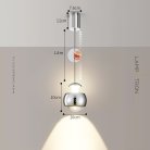 Подвесной светильник SYRUS EXTRA Цвет хром. С лифтом Lampatron 8595-23946