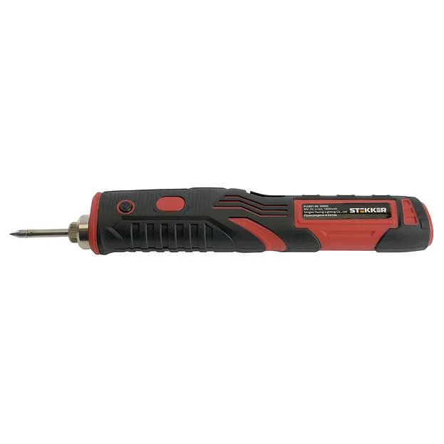 Паяльник беспроводной 8W, нихромовый нагреватель, 1800 mAh, 5В, красный/черный, PLE801-08 Stekker 50098Паяльник беспроводной 8W, нихромовый нагреватель, 1800 mAh, 5В, красный/черный, PLE801-08 Паяльник беспроводной 8W, нихромовый нагреватель, 1800 mAh, 5В, красный/черный, PLE801-08 Stekker 50098Паяльник беспроводной 8W, нихромовый нагреватель, 1800 mAh, 5В, красный/черный, PLE801-08