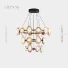 Кольцевые люстры и светильники EVIAN RING 26 (12+8+6) ламп Lampatron 7690-21555