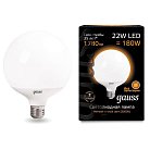 Лампа Gauss 105102122 E27 22W 3000K шар матовый LED G125