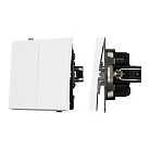 Механизм выключателя двухклавишный непроходной SWT-TENDO-MK02-PL-WH (230V, 10A) Arlight 054058